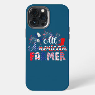 All American Farmer American Flag Fireworks 4th iPhone 13 Pro Max Case