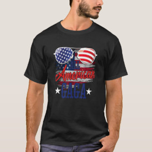 All American Gaga Sunglasses US Flag 4th of July P T-Shirt