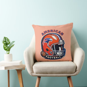 All-American Game Day Vibes – Vintage Helmet Style Cushion
