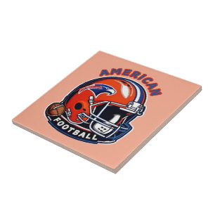 All-American Game Day Vibes – Vintage Helmet Style Tile