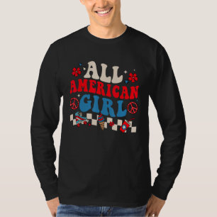 All American Girl 4th Of July Family Matching Retr T-Shirt
