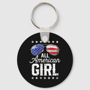 All American Girl 4th Of July Family Matching Sung Key Ring