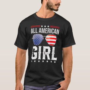 All American Girl 4th Of July Family Matching Sung T-Shirt