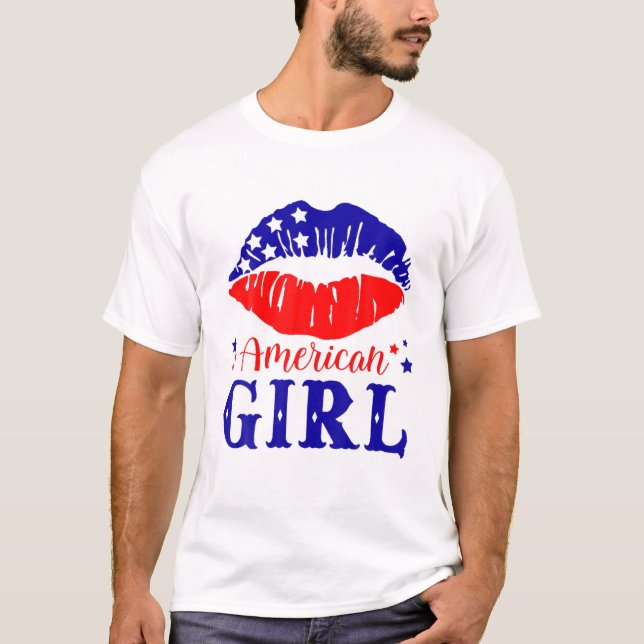 All American Girl 4Th Of July Family Matching T-Shirt (Front)