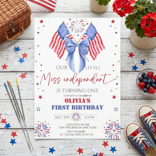 All American Girl Birthday Invitation