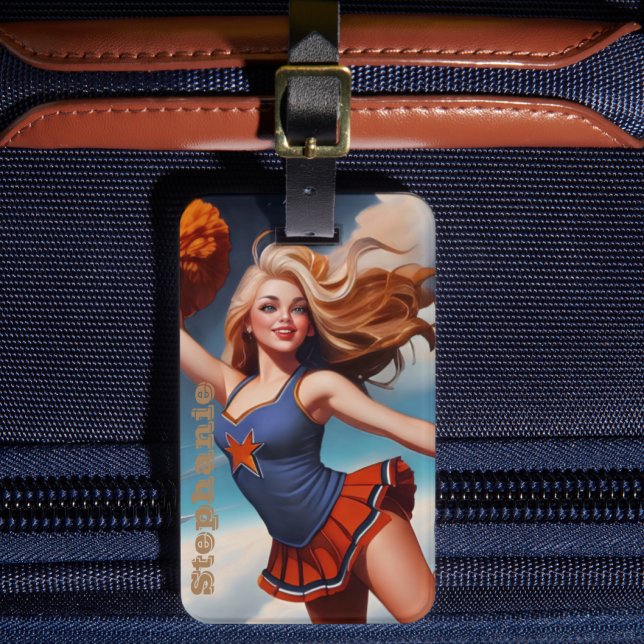 All American Girl Cheer Backpack Luggage Tag  (Creator Uploaded)