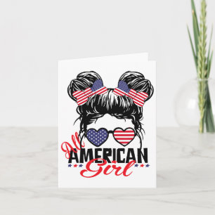 All American Girl Funny Independence 4th Of July P Card