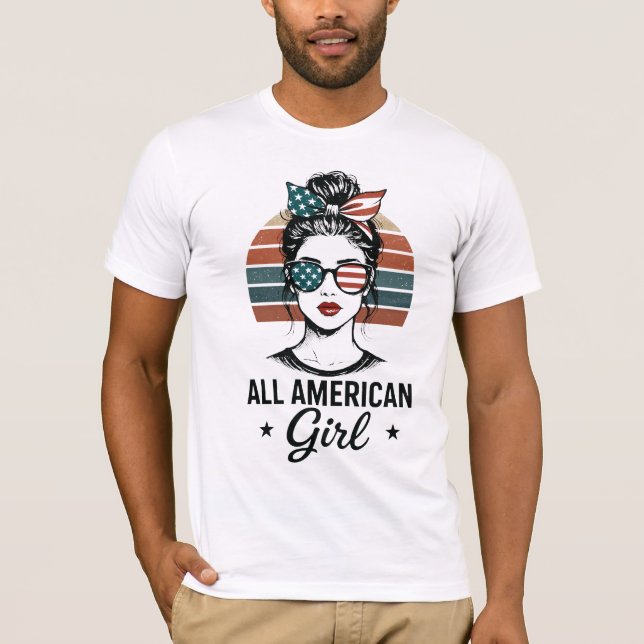 All American Girl Patriotic T-shirt (Front)