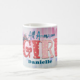 All American Girl Personalised Coffee Mug