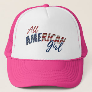 ALL AMERICAN GIRL TRUCKER HAT