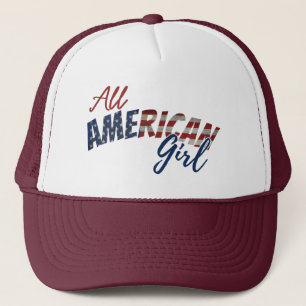 ALL AMERICAN GIRL TRUCKER HAT