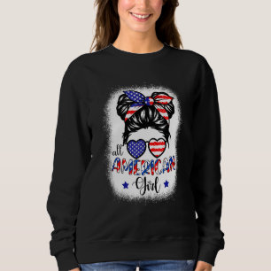 All American Girls 4th Of July Bleached Daughter Sweatshirt