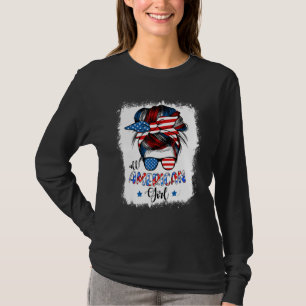 All American Girls 4th of July Bleached Daughter T-Shirt