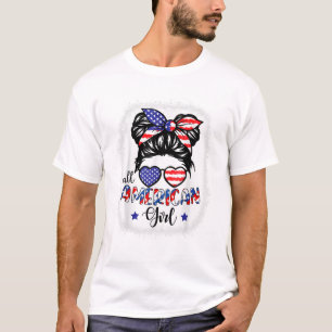 All American Girls 4th of July Bleached T-Shirt