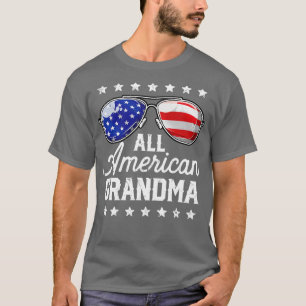 All American Grandma 4th of July T Mothers Day Wom T-Shirt