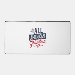 All American Grandma Patriotic Firework Design_1 Desk Mat