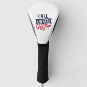 All American Grandma Patriotic Firework Design_1 Golf Head Cover