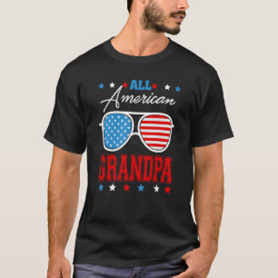 All American Grandpa 4th Of July Sunglasses Matchi T-Shirt