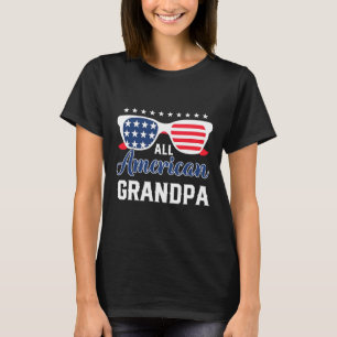 All American Grandpa 4th Of July Usa Sungles Mens  T-Shirt