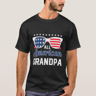 All American Grandpa 4th Of July Usa Sungles Mens  T-Shirt