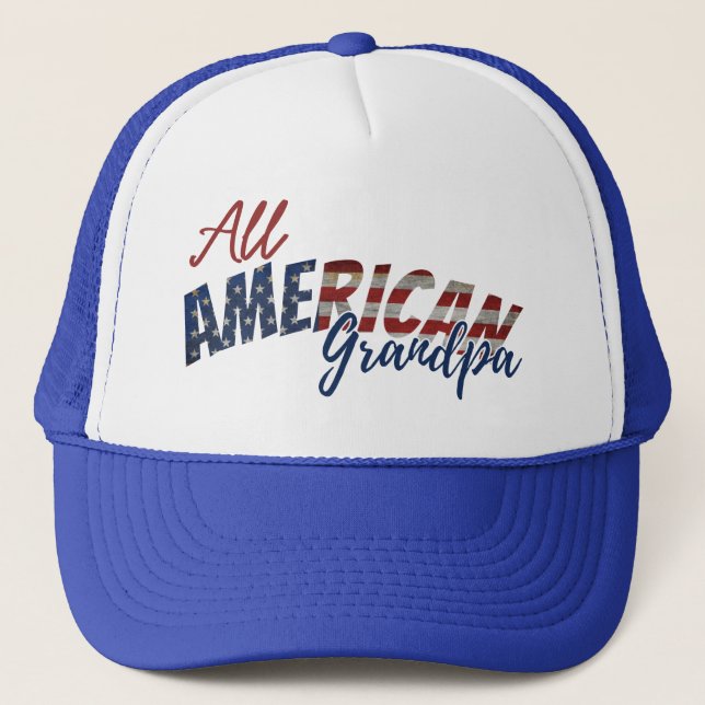 ALL AMERICAN GRANDPA TRUCKER HAT (Front)