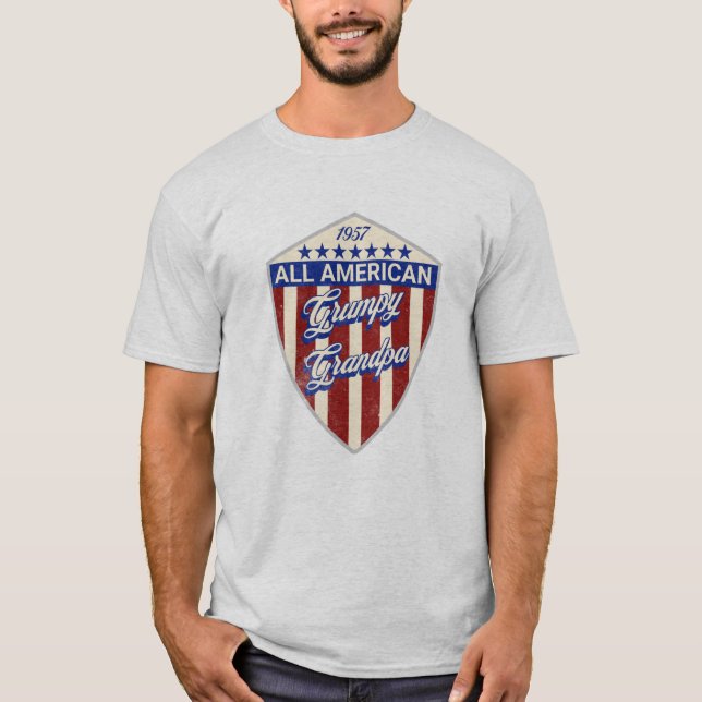 All American Grumpy Grandpa T-Shirt (Front)