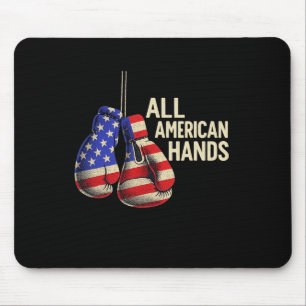 All American Hands Boxing Gloves – Patriotic Usa F Mouse Pad