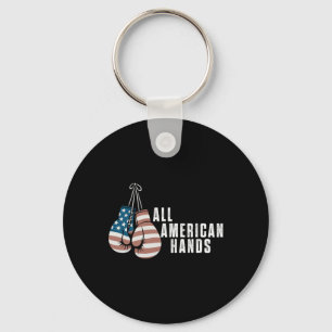All American Hands Boxing Gloves Usa Flag Patrioti Key Ring