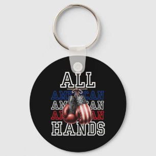 All American Hands Usa Flag Boxing Gloves Tee Key Ring