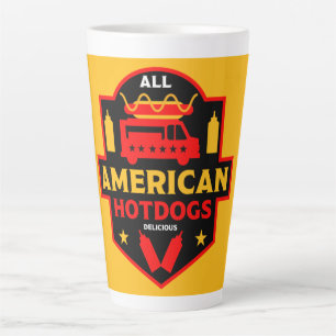 All American Hotdogs Foodies   Latte Mug