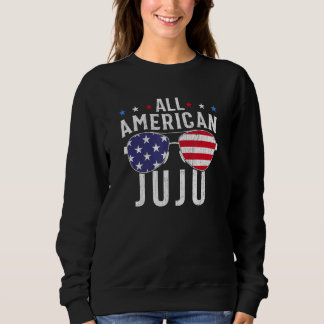 All American Juju USA Flag Sunglasses 4th Of July  Sweatshirt