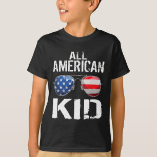 All American Kid 4th Of July Boys Patriotic Teens T-Shirt