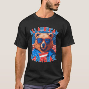All American Mama Bear 4th Of July USA Flag Mother T-Shirt