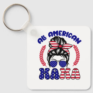 All American Mama  Key Ring