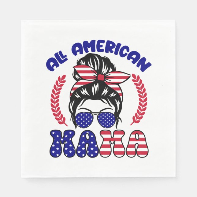 All American Mama  Napkin (Front)