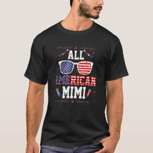 All American Mimi 4th of July US Flag Sunglasses F T-Shirt