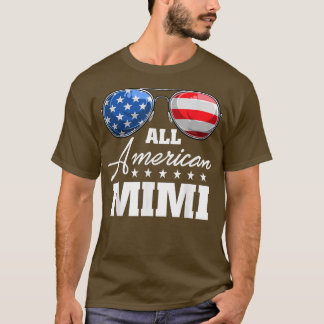 All American Mimi Grandma USA Flag Sunglasses 4th  T-Shirt
