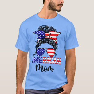 All american MOM US flag sunglasses for matching 4 T-Shirt
