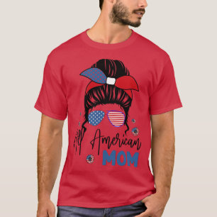 All american MOM US flag sunglasses for matching 4 T-Shirt
