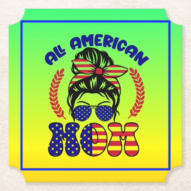 All American Mum-32169 Paper Coaster (Front)