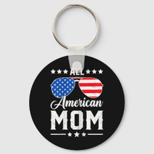 All American Mum 4th Of July Funny Patriotic Usa M Key Ring
