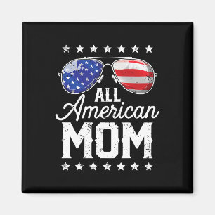 All American Mum 4th Of July Mother's Day Sungles Magnet