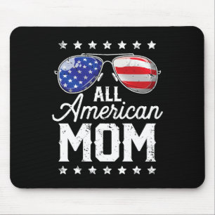 All American Mum 4th Of July Mother's Day Sungles  Mouse Pad