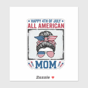 All American Mum 4th of July Vintage Shirt Design_