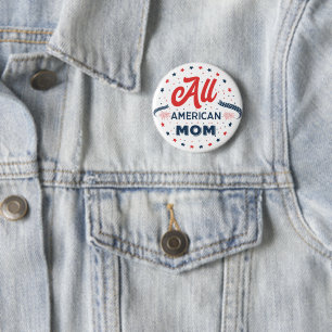 All American Mum 6 Cm Round Badge