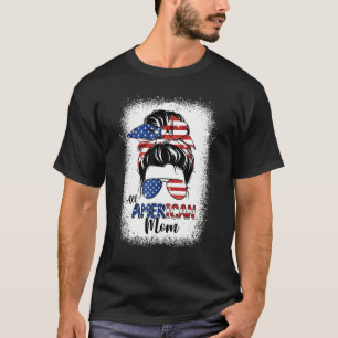 All American Mum American Flag Sunglasses 4th Of J T-Shirt