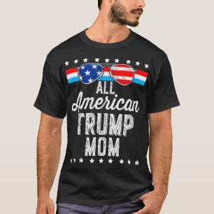 All American Mum American Flag Sunglasses Girl T-Shirt