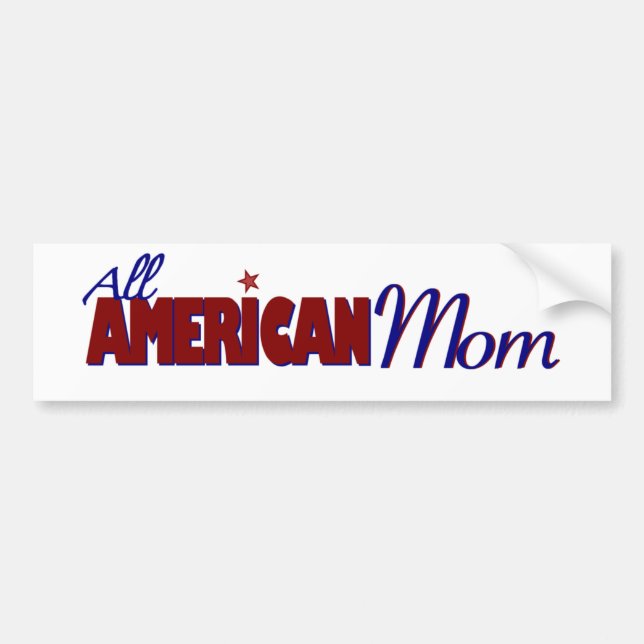 All American Mum Bumper Sticker (Front)