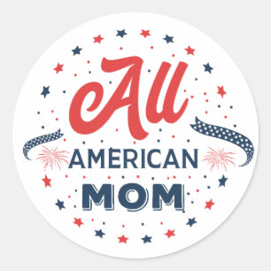 All American Mum Classic Round Sticker