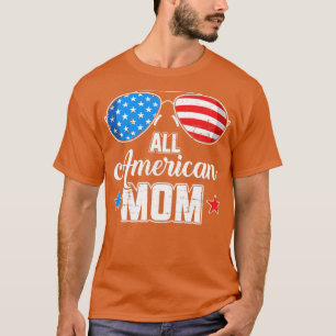 All american mum US flag sunglasses for matching 4 T-Shirt